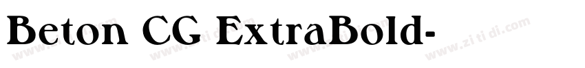 Beton CG ExtraBold字体转换